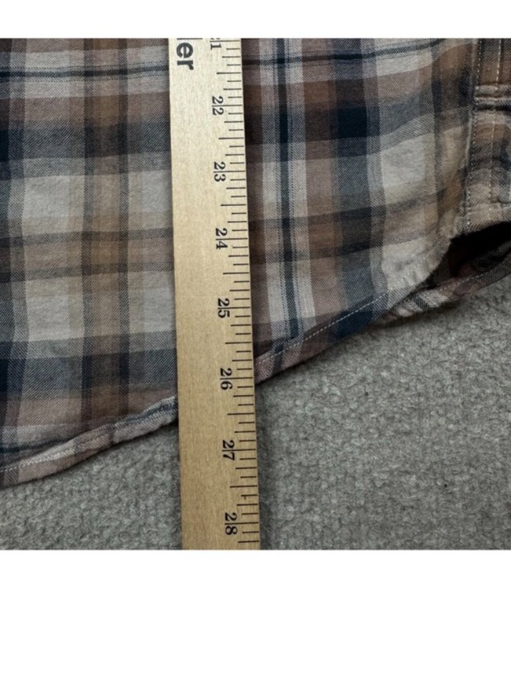 Columbia Button Up Shirt Mens Size M Brown Long Sleeve Plaid Flannel - Picture 6 of 6